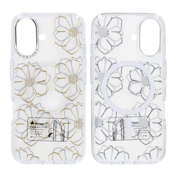 iPhone 17 Cover Mønster MagSafe Blomster
