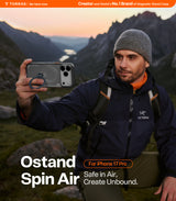 Torras iPhone 17 Pro Cover Ostand Q3 Air Shadow Black