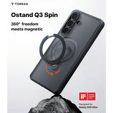 Torras Samsung Galaxy S26 Cover Ostand Q3 Spin Obsidian-sort