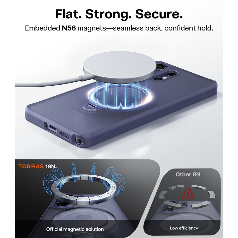 Torras Samsung Galaxy S26 Ultra Cover Ostand Q3 Spin Violet Surge
