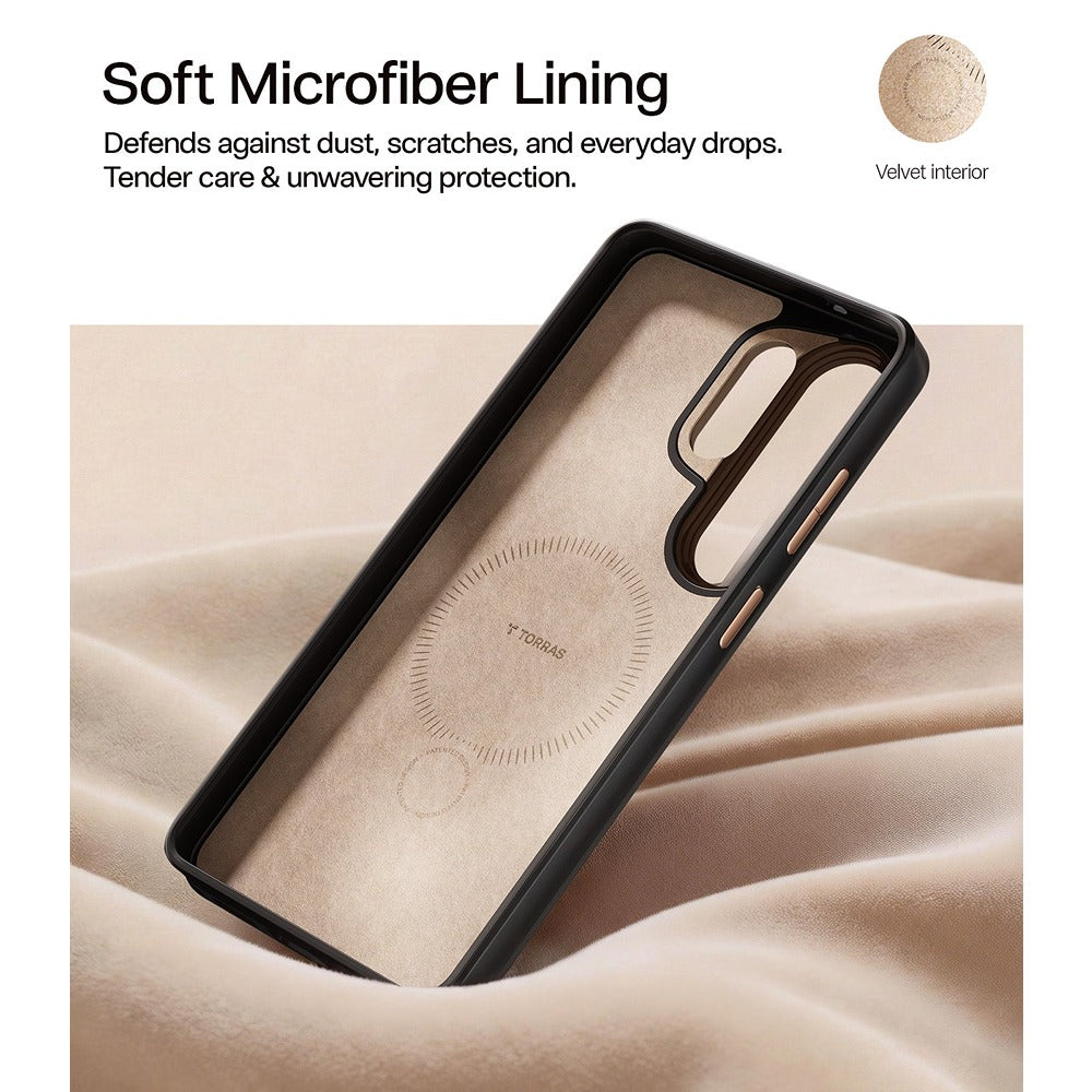 Torras Samsung Galaxy S26 Ultra Cover Ostand Q3 Vegskin Amber Brown