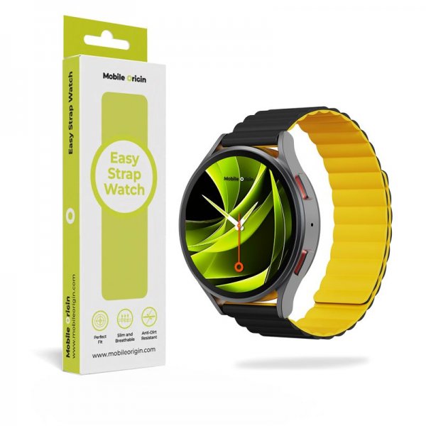 Mobile Origin Samsung Galaxy Watch 20mm Rem Easy Strap Sort Gul