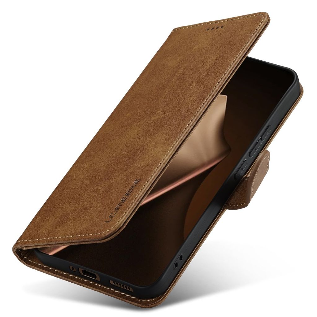 Lc.Imeeke Xiaomi 17T Etui med Kortholder Stativfunktion Lysebrun
