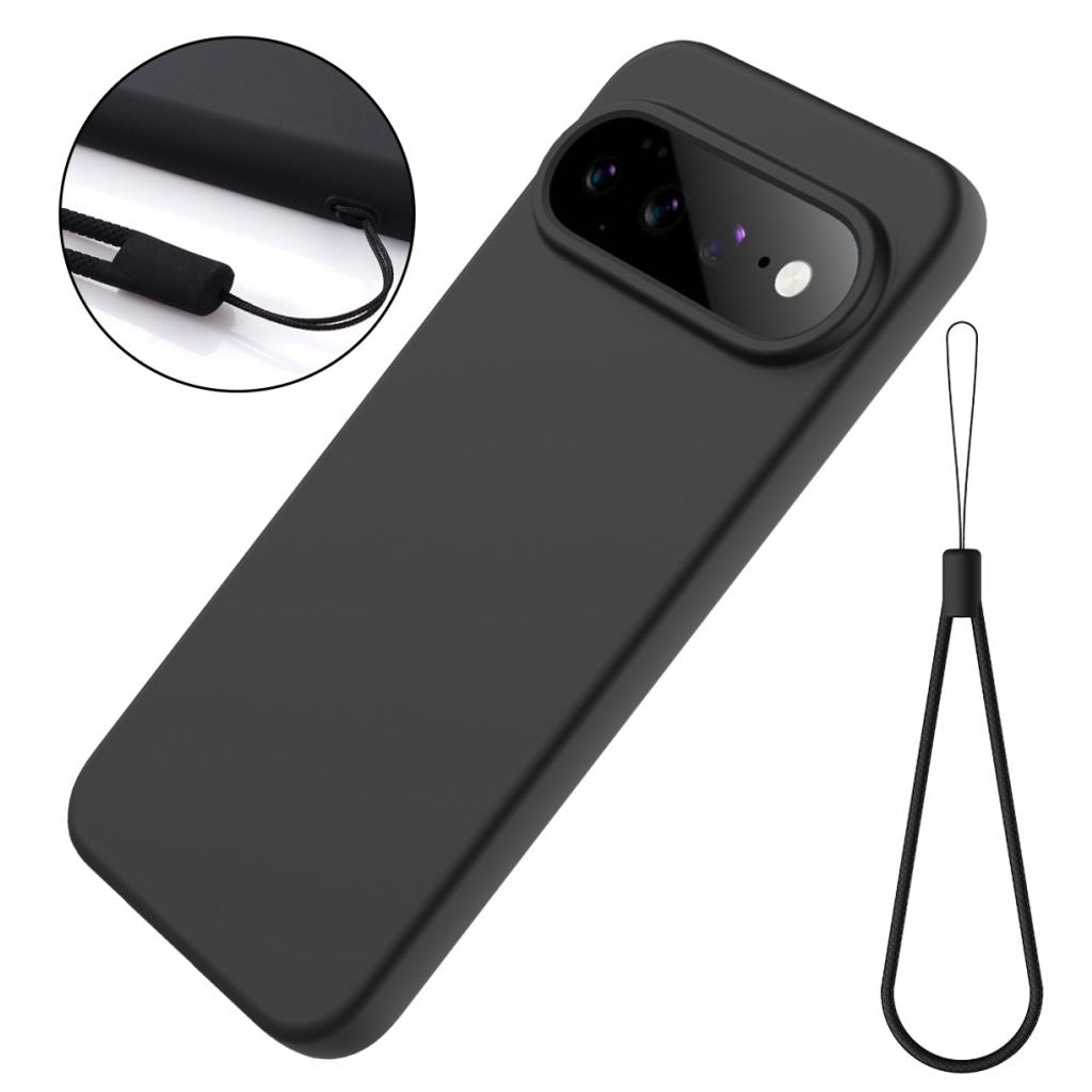 Google Pixel 11 Pro XL Cover med Strap Silikone Sort