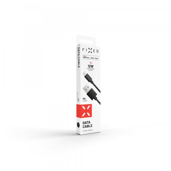 Fixed Kabel USB-A til Lightning 1m Sort