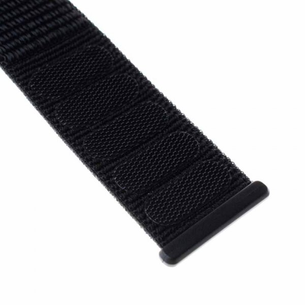 Fast Apple Watch 38/40/41/42mm Armbånd Nylonrem Sort