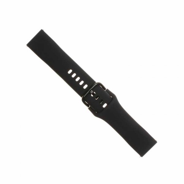 Fast Samsung Galaxy Watch 20mm Armbånd Silikonerem Sort