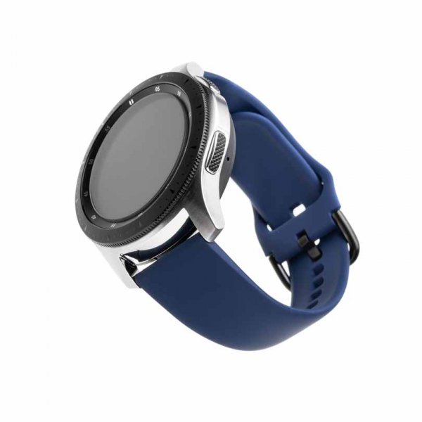 Fast Samsung Galaxy Watch 22mm Armbånd Silikone Rem Blå