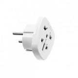 Fast Rejseadapter Schuko EU/Verden Hvid