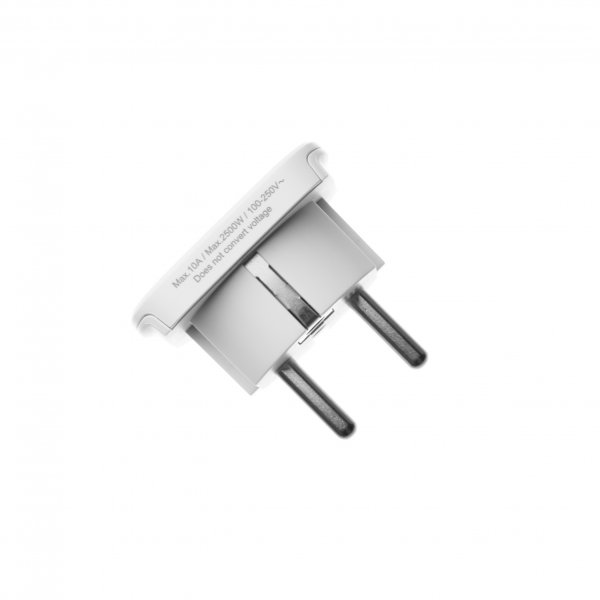Fast Rejseadapter Schuko EU/Verden Hvid
