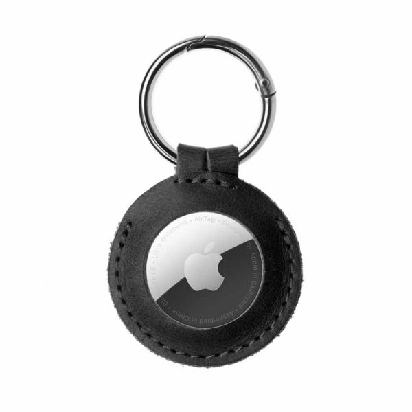 Fixed Apple AirTag Holder Real Leather Keychain Case Sort