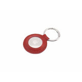 Fixed Apple AirTag Holder Ægte Læder Nøglering Etui Rød