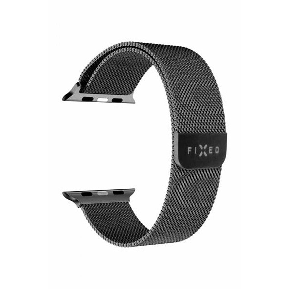 Fast Apple Watch 44/45/46mm/Apple Watch Ultra Armbånd Mesh Rem Sort