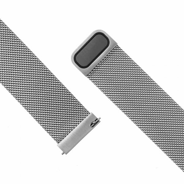 Fastmonteret Samsung Galaxy Watch 20mm Armbånd Mesh Rem Sølv