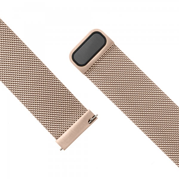 Fixed Samsung Galaxy Watch 22mm Armbånd Mesh Rem Rosaguld