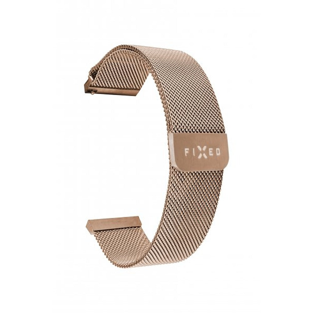 Fixed Samsung Galaxy Watch 22mm Armbånd Mesh Rem Rosaguld