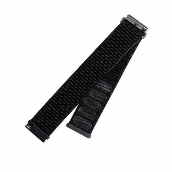 Fast Samsung Galaxy Watch 20mm Armbånd Nylonrem Sort