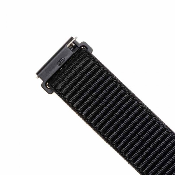 Fast Samsung Galaxy Watch 20mm Armbånd Nylonrem Sort