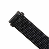 Fast Samsung Galaxy Watch 20 mm Armbånd Nylonrem Reflekterende Sort