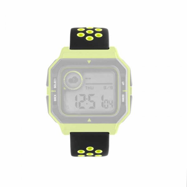 Fast Samsung Galaxy Watch 22mm Rem Sport Silikone Rem Sort Lime