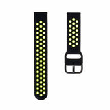 Fast Samsung Galaxy Watch 22mm Rem Sport Silikone Rem Sort Lime