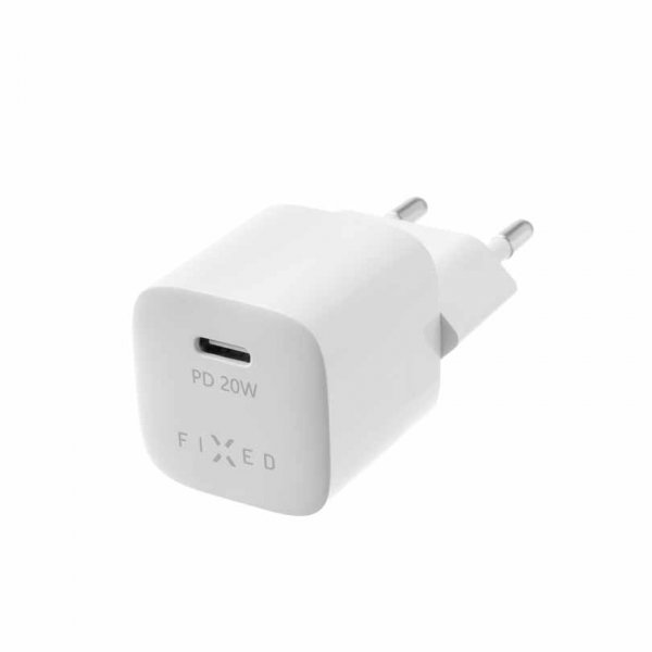 Fixed Lader med kabel Mini PD Travel Charger Kit USB-C/Lightning 20W Hvid