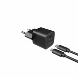 Fixed Oplader med Kabel Mini PD Rejseoplader Kit USB-C/Lightning 20W Sort