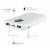 Fixed Powerbank Zen 10 20W 10.000 mAh USB-C 2xUSB-A Hvid