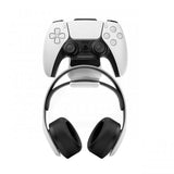 Fast opladningsdock til PS5-controllere med headsetholder