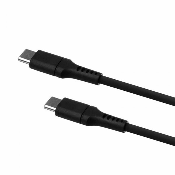 Fixed Kabel Liquid Silicone USB-C/USB-C 1.2m Sort