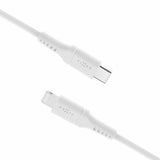 Fixed Kabel Liquid Silicone USB-C/Lightning 2m Hvid