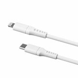 Fixed Kabel Liquid Silicone USB-C/Lightning 2m Hvid