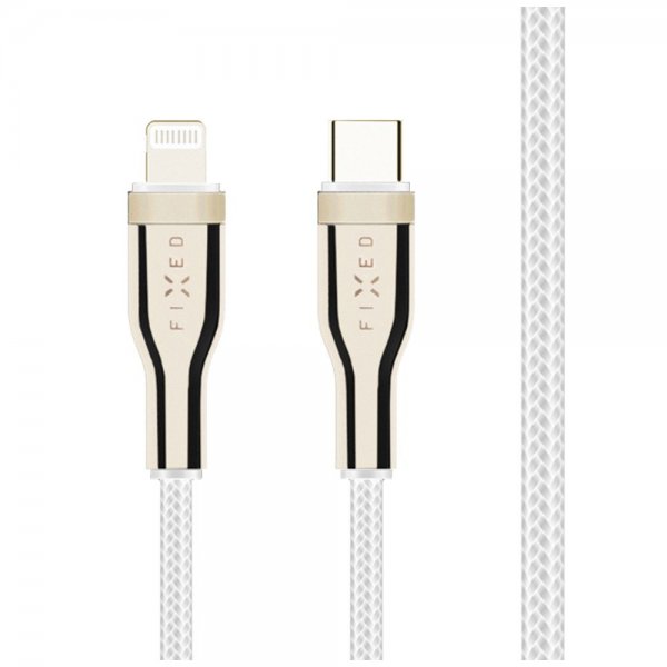 Fixed Kabel METAL Series USB-C/Lightning 2m Hvid