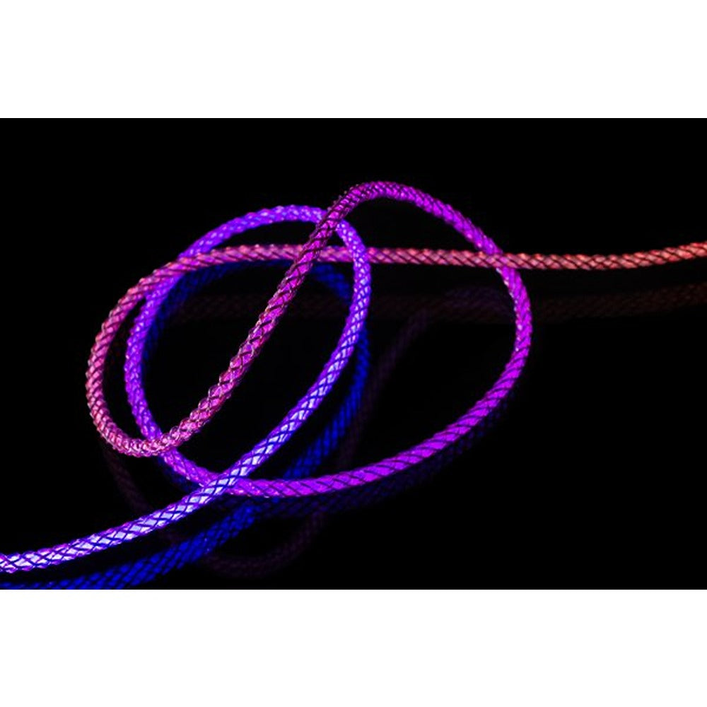 Fast kabel Lysende RGB LED USB-C til USB-C 1.2m
