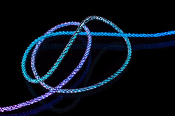 Fast kabel Lysende RGB LED USB-C til USB-C 1.2m