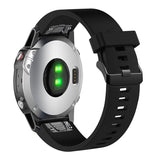 Fastmonteret Garmin QuickFit 20mm Armbånd Silikone Rem Sort