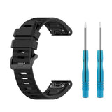 Fast Garmin QuickFit 22mm Armbånd Silikone Strop Sort