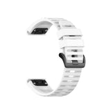 Fastgjort Garmin QuickFit 22mm Armbånd Silikonrem Hvid