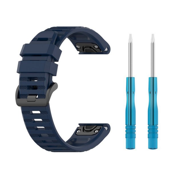 Fast Garmin QuickFit 26mm Armbånd Silikonerem Blå