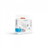 Fixed Oplader med Lightning-kabel 1m 2xUSB-A 17W Hvid
