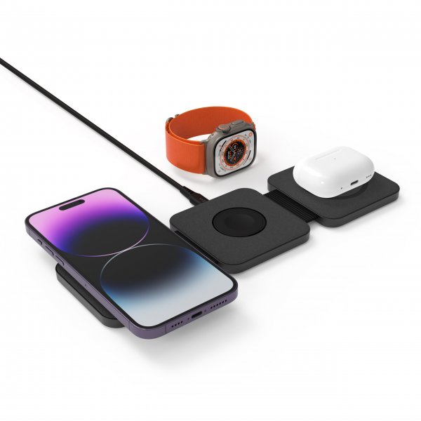 Fast Trådløs Oplader MagFlex Wireless Charger 3i1 MagSafe