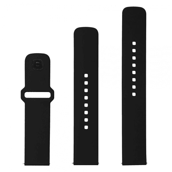 Repareret Samsung Galaxy Watch 20mm Armbånd Silikone Sporty Rem Sort