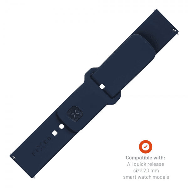 Fast Samsung Galaxy Watch 20mm Armbånd Silikone Sporty Rem Blå