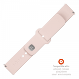 Fast Samsung Galaxy Watch 20mm Armbånd Silikone Sporty Rem Rosa