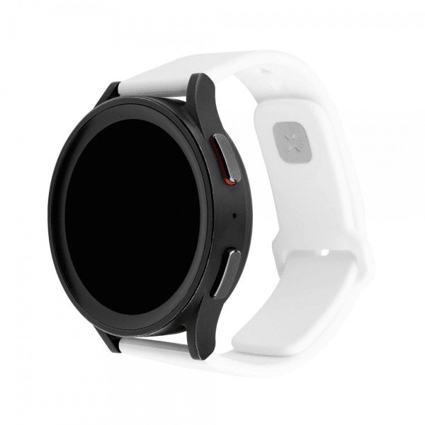 Fikseret Samsung Galaxy Watch 20mm Armbånd Silikone Sporty Rem Hvid