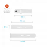 Repareret Samsung Galaxy Watch 22mm Rem Silikone Sporty Rem Hvid