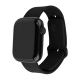 Fixed Apple Watch 44/45/46mm Armbånd Silikone Sporty Rem Sort