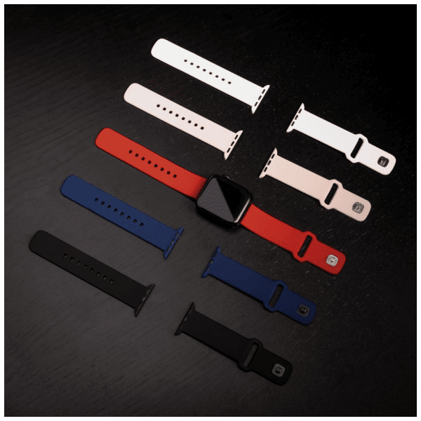 Fixed Apple Watch 38/40/41/42mm Rem Silikone Sporty Rem Hvid