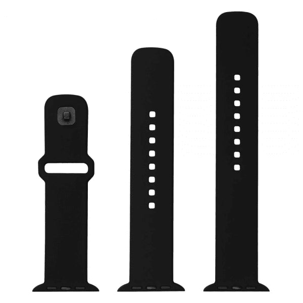 Fast Apple Watch 38/40/41/42mm Rem Silikone Sporty Rem Sort