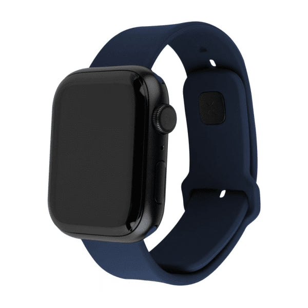 Fastmonteret Apple Watch 38/40/41/42mm Armbånd Silikone Sporty Rem Mørkeblå